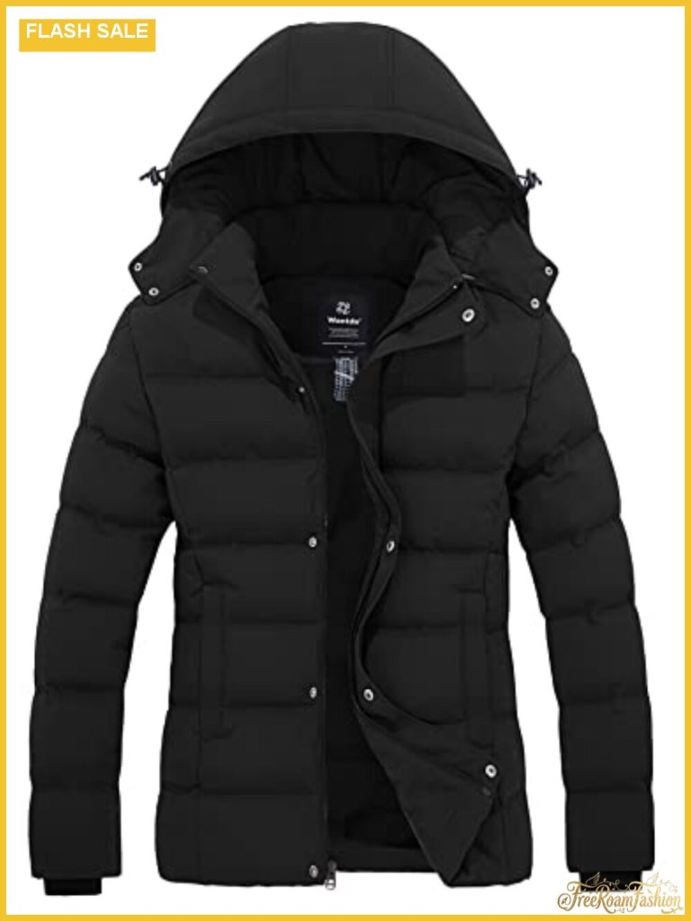 Women's Hooded Quilted Puffer Jacket Recycled Fabric Warm Winter Coat